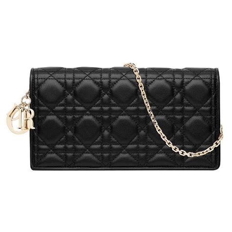 lady dior pouch black cannage lambskin|CHRISTIAN DIOR Lambskin Cannage Lady Dior Pouch Black .